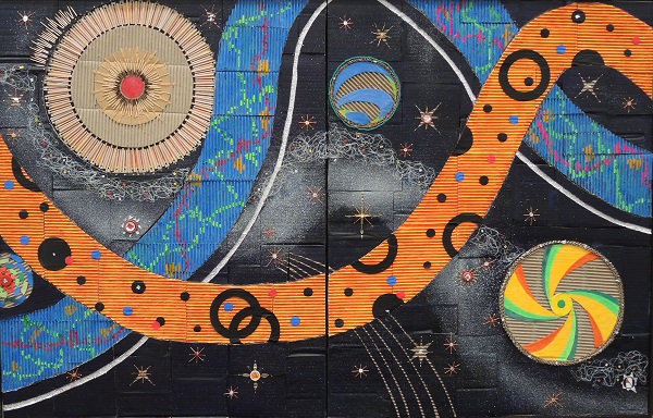掘り出しオススメ作品! 小池清文 6F 「梅林(曾我)」 油彩画 正光画廊-